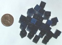25 8mm Navy Fiber Optic Cubes